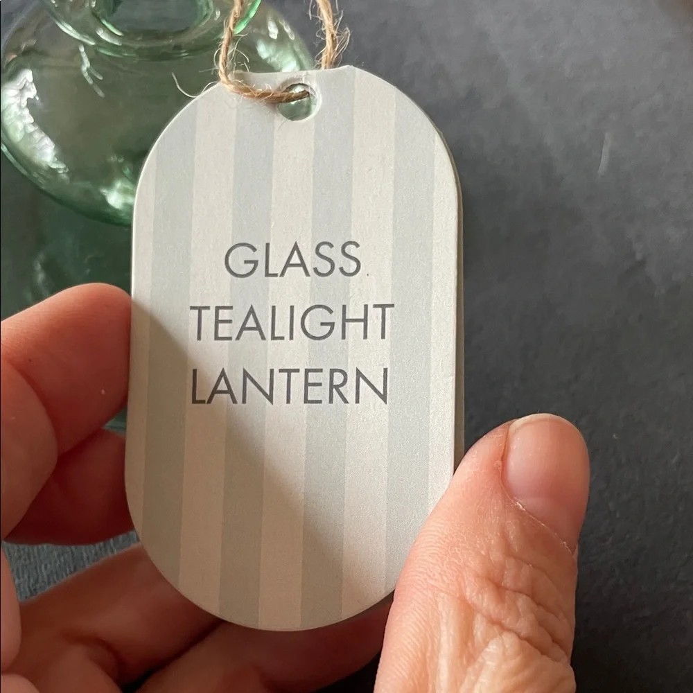 Green Glass Tealight Lanterns